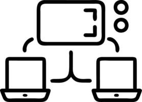 Plain background of a creative team using collaborative design software in a modern workspace with copy space vector