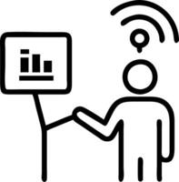 Plain background of an engineer using smart sensors for environmental monitoring with copy space Set 2 vector