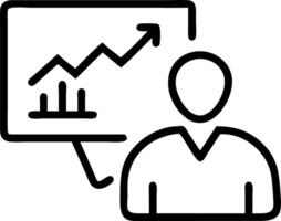 Plain background of business leader using predictive analytics for digital transformation with copy space vector