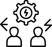 Plain background of a team of engineers working on renewable energy systems with copy space Set 3 vector