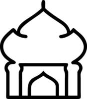 Plain background with a subtle outline of a mosque copy space below vector
