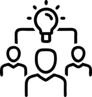 Plain background of a team leader brainstorming innovative solutions with copy space vector