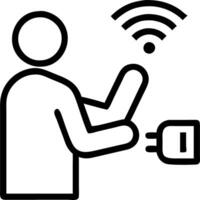 Plain background of an engineer using smart sensors for environmental monitoring with copy space Set 4 vector