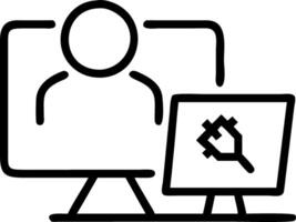 Plain background of an engineer using advanced CAD tools on a desktop with copy space Set 2 vector