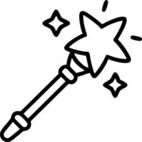 Macro shot of Reyes Magos glowing staff with copy space vector