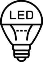 Macro shot of LED light bulb filament vector