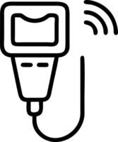 Macro shot of telemedicine remote ultrasound device copy space vector