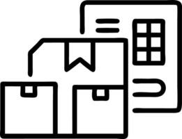 Macro view of logistics cost calculator and digital invoices Set 3 vector