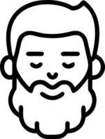 Man applying beard balm with beard care products copy space on left vector