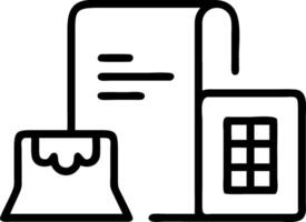 Macro view of cost calculator and shipment invoice vector