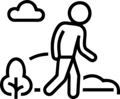 Man enjoying a relaxing walk in the park copy space on left Set 2 vector