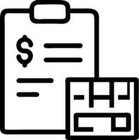 Macro shot of logistics planner with cost calculator and invoices vector