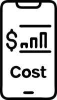 Macro view of logistics cost analysis on smartphone vector