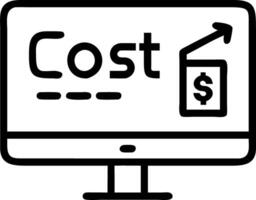 Macro shot of logistics software displaying cost metrics vector