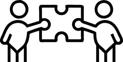 Monochrome team silhouettes solving puzzle isolated on white background Set 4 vector