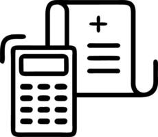 Medical billing specialist calculating expenses on bokeh digital art background vector