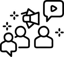 Marketing team collaborating on influencer campaigns bokeh digital art background copy space on right. Set 8 vector
