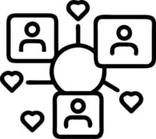 Marketing team collaborating on influencer campaigns bokeh digital art background copy space on right. Set 5 vector