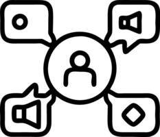 Marketing team collaborating on influencer campaigns bokeh digital art background copy space on right. Set 2 vector