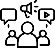 Marketing team collaborating on influencer campaigns bokeh digital art background copy space on right. Set 9 vector