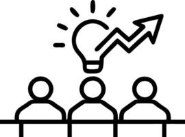 Marketing team brainstorming strategies for revenue increase Set 2 vector