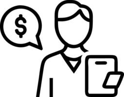 Medical office manager negotiating supplier rates on soft abstract background vector
