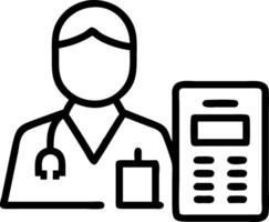 Medical billing specialist calculating costs on bokeh digital art background Set 2 vector