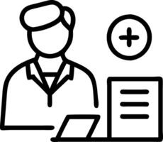 Medical cost manager evaluating insurance claims on soft abstract background Set 2 vector