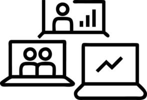 Marketing team using analytics dashboards plain background copy space on top. vector