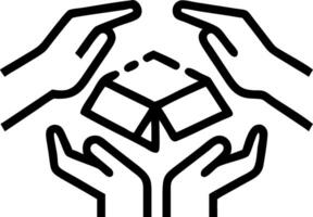 Macro shot of hands folding recycled cardboard box for reuse symbolizing eco conscious packaging vector