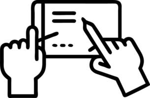 Macro shot of hands using smart pens on digital tablets for collaborative sketching copy space on left Set 2 vector