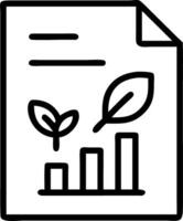 Macro shot of eco friendly financial documents with green graphs and charts on desk vector
