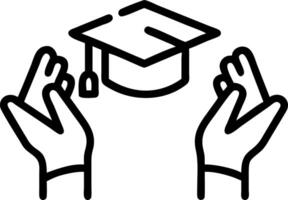 Macro shot of graduates hands adjusting cap with reality elements copy space on left vector