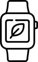 Macro shot of eco friendly financial apps on tablet with green interface design vector