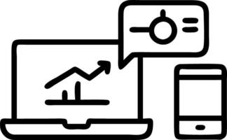 Macro shot of digital marketing tools on a desk smartphone laptop analytics charts with copy space vector