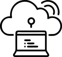 Manager Using Cloud Dashboard for Project Management vector