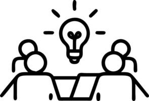 Marketing team brainstorming strategies for revenue increase Set 6 vector