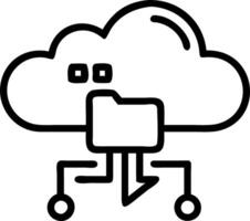 Marketer presenting cloud storage solutions on bokeh digital background with copy space vector