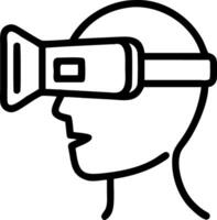 Marketer using VR for digital campaign visualization with copy space vector