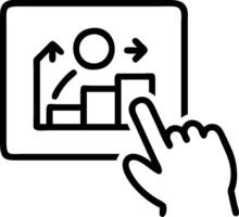 Manager analyzing data from automated systems Set 3 vector