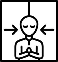 Manager practicing deep breathing exercises Set 2 vector