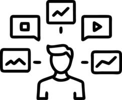 Marketing professional analyzing social media metrics Set 5 vector