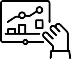 Manager analyzing data from automated systems Set 4 vector
