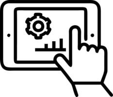Manager analyzing data from automated systems vector