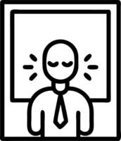 Manager practicing deep breathing exercises Set 5 vector