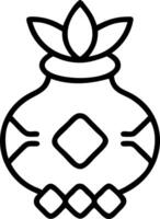 Plain Pongal Kolam Background vector