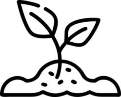Macro of a seedling breaking through soil symbolizing growth and realization with copy space vector