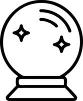 Macro of a crystal ball reflecting a serene landscape symbolizing foresight and epiphany with copy space vector