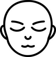 Macro of a person closed eyes with serene expression vector