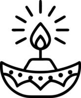 Macro of a glowing candle with intricate designs symbolizing enlightenment and epiphany with copy space vector